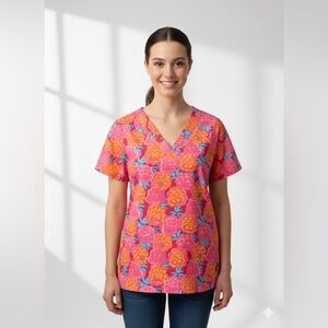 Michelle McDowell Laurie’s Top sour raspberry and coral size small